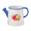 6-Inch Blue White Watering Can Ceramic Planter