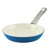 Vibrance 8 Inch Ceramic Nonstick Frying Pan, Dishwasher Safe and Oven Safe to 500Â°F, Blue