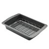 Bakeware 14.75 x 10.75 Inch Nonstick Roaster with U-Rack, Dishwasher Safe and Oven Safe to 450Â°F, Gray
