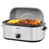 Roaster Oven, 24QT Electric Turkey Roaster Oven, 150-450 Fahrenheit Adjustable Temp Electric Roasting Pan with 3 Bin Buffet Server, Self-Basting Lid