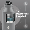 Stainless Steel Ranger Water Bottle 64oz, Gray