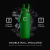 40 oz Neutral Green Stainless Steel Water Bottle