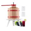 3.2 Gal/12L Fruit Wine Press, Solid Wood Basket with 8 Blocks, Heavy Duty Manual Juice Maker