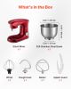 Stand Mixer, 4.4 QT Electric Kitchen Mixer, 300W Dough-Mixer, 10 + Pulse Speeds Tilt-head Food-Mixer with Stainless Steel Bowl, Dough Hook, Whisk
