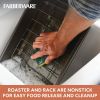 Bakeware 14.75 x 10.75 Inch Nonstick Roaster with U-Rack, Dishwasher Safe and Oven Safe to 450Â°F, Gray