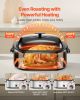Roaster Oven, 24QT Electric Turkey Roaster Oven, 150-450 Fahrenheit Adjustable Temp Electric Roasting Pan with 3 Bin Buffet Server, Self-Basting Lid