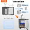 Beer Kegerator, Dual Tap Draft Beer Dispenser, Full Size Keg Refrigerator With Shelf, CO2 Tank(No Gas), Drip Tray & Rail