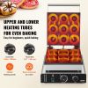 Electric Donut Maker, 2000W Commercial Doughnut Machine with Non-stick Surface, 9 Holes Double-Sided Heating Waffle Machine Makes 9 Doughnuts
