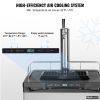 Beer Kegerator, Single Tap Draft Beer Dispenser, Full Size Keg Refrigerator With Shelf, CO2 Tank(No Gas), Drip Tray & Rail