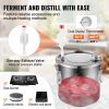 Alcohol Still, 3 Gal / 11.4 L Stainless Steel Water Alcohol Distiller with Coil Cooling