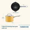 Style 3 Quart Nonstick Straining Saucepan with Tempered Glass Lid, Dishwasher Safe and Oven Safe to 500Â°F, Yellow