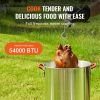 Turkey Deep Fryer, 30-qt Turkey & 10-qt Fish Steamer Cooker Set, Outdoor Aluminum Seafood Frying Pot, 54,000 BTU Burner Propane Gas Boiler
