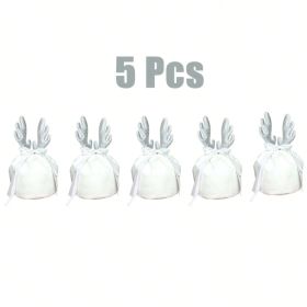 5 Pcs Christmas Gift Pouch Christmas Velvet Drawstring Bag Christmas Treat Bags With Drawstring Christmas Drawstring Wrapping Bags For Jewelry Xm (Option: White)