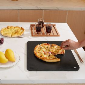 Pizza Steel, 16' X 14.5' X 3/8' Pizza Steel Plate For Oven, Pre-Seasoned Carbon Steel Pizza Baking Stone With 20X Higher Conductivity, Heavy Duty (Option: Black)
