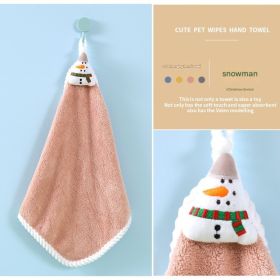 Christmas Theme Hand Towel--1pcs (Option: pink)